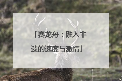 赛龙舟：融入非遗的速度与激情