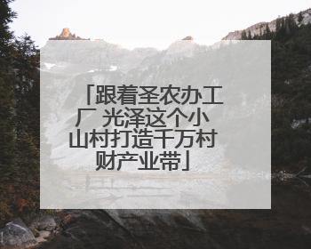 跟着圣农办工厂 光泽这个小山村打造千万村财产业带