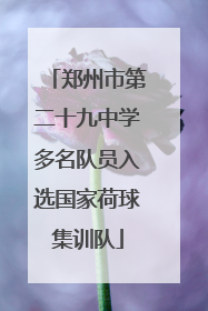 郑州市第二十九中学多名队员入选国家荷球集训队