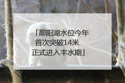 鄱阳湖水位今年首次突破14米 正式进入丰水期