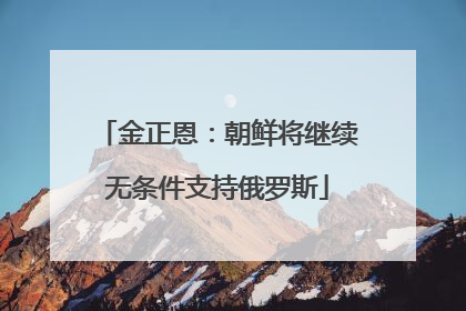 金正恩：朝鲜将继续无条件支持俄罗斯
