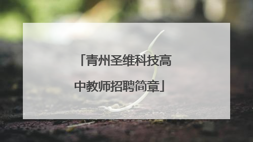 青州圣维科技高中教师招聘简章