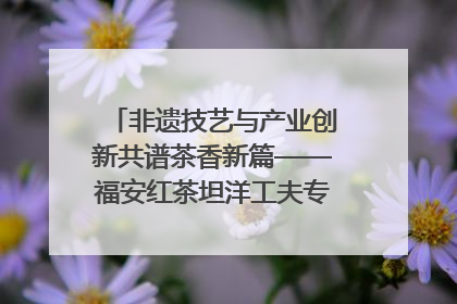 非遗技艺与产业创新共谱茶香新篇——福安红茶坦洋工夫专场推介会在京举办