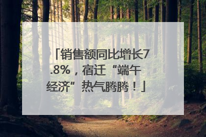 销售额同比增长7.8%，宿迁“端午经济”热气腾腾！