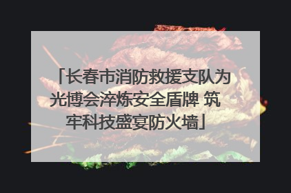 长春市消防救援支队为光博会淬炼安全盾牌 筑牢科技盛宴防火墙