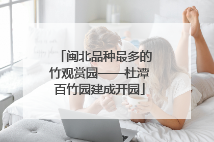 闽北品种最多的竹观赏园——杜潭百竹园建成开园