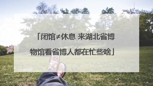 闭馆≠休息 来湖北省博物馆看省博人都在忙些啥