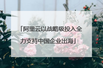 阿里云以战略级投入全力支持中国企业出海