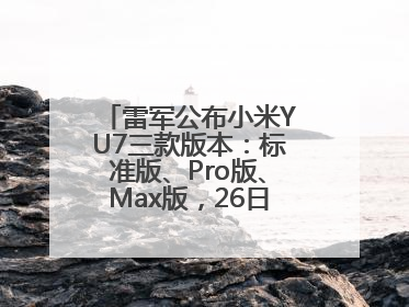 雷军公布小米YU7三款版本：标准版、Pro版、Max版，26日19时正式发布