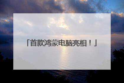 首款鸿蒙电脑亮相！