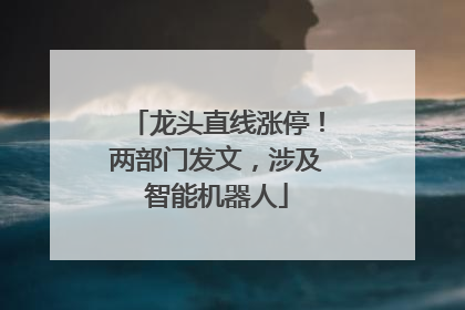 龙头直线涨停！两部门发文，涉及智能机器人