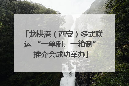 龙拱港（西安）多式联运 “一单制、一箱制” 推介会成功举办