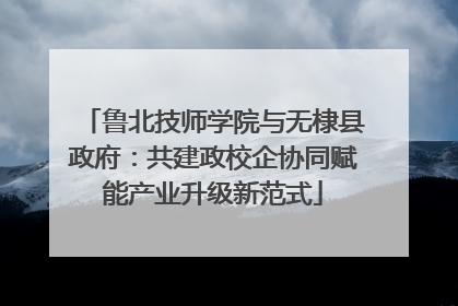 鲁北技师学院与无棣县政府：共建政校企协同赋能产业升级新范式