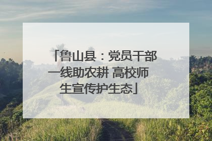 鲁山县：党员干部一线助农耕 高校师生宣传护生态