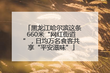 黑龙江哈尔滨这条660米“网红街道”，日均万名食客共享“平安滋味”