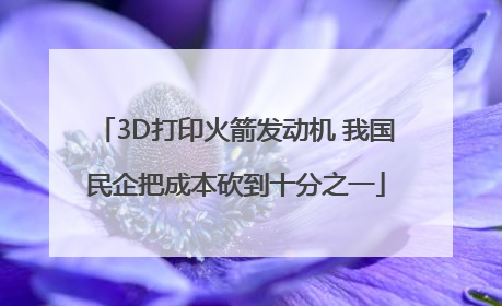 3D打印火箭发动机 我国民企把成本砍到十分之一