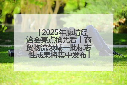 2025年廊坊经洽会亮点抢先看丨商贸物流领域一批标志性成果将集中发布