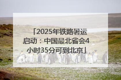 2025年铁路暑运启动：中国最北省会4小时35分可到北京