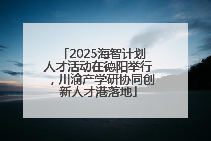 2025海智计划人才活动在德阳举行，川渝产学研协同创新人才港落地