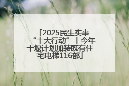 2025民生实事“十大行动”丨今年十堰计划加装既有住宅电梯116部