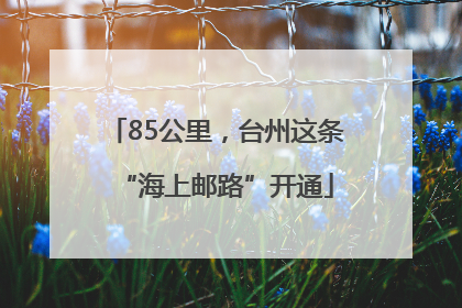 85公里，台州这条“海上邮路”开通